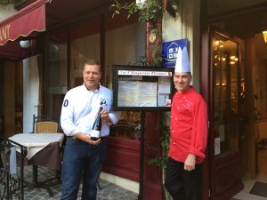 Winemaker Rodolphe Raffault & Chef Christophe Duguin at Au Chapeau Rouge Restaurant Chinon, France